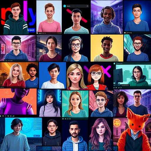 Collage of screenshots showing vibrant and interactive online gaming communities, including chat windows and player avatars